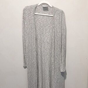 Sadie & Sage Striped Extra Long Cardigan